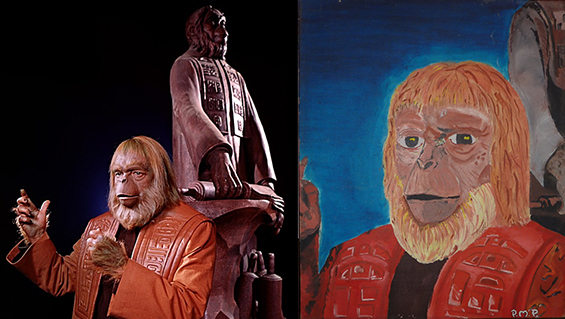 planet of the apes, neca action figures, lawgiver statue, maurice evans, dr. zaius
