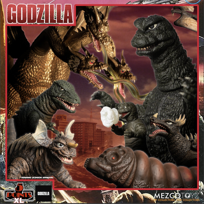 Mezco Toyz, mothra, kaiju, toys, 5 points xl, action figures, Godzilla